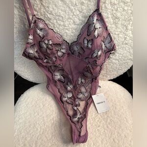 Mesh Butterfly Lingerie Bodysuit